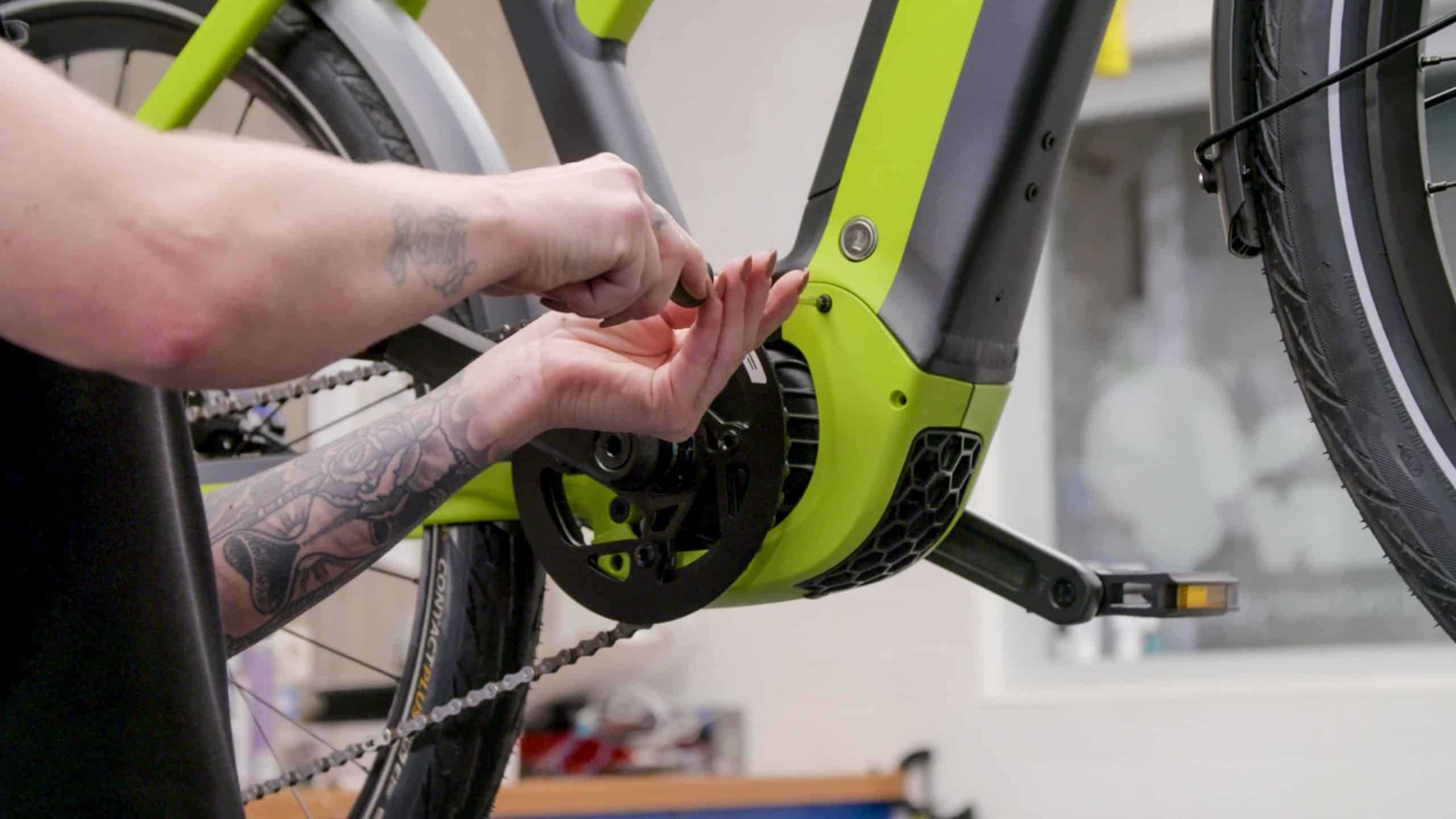 Motor cover elektrische fiets groen